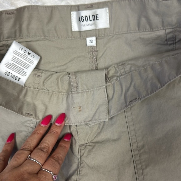Agolde Tan Cropped Ankle wide leg pants - Picture 6 of 16